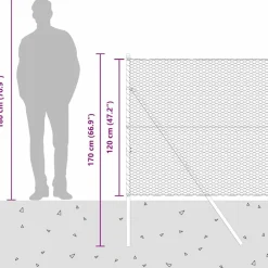 vidaXL Poste de Valla Plateado 100 x 1,2 m (malla de 25 mm) Acero Acero galvanizado Sale