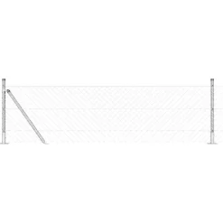 vidaXL Poste de Valla Plateado 10 x 0,4 m (malla de 40 x 40 mm) Acero Acero galvanizado Online