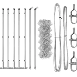 vidaXL Poste de Valla Plateado 10 x 0,4 m (malla de 40 x 40 mm) Acero Acero galvanizado Online