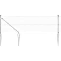 vidaXL Poste de Valla Plateado 50 x 0,8 m (malla de 19 x 19 mm) Acero Acero galvanizado Best