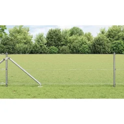 vidaXL Poste de Valla Plateado 50 x 0,8 m (malla de 19 x 19 mm) Acero Acero galvanizado Best