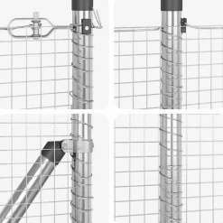 vidaXL Poste de Valla Plateado 50 x 0,8 m (malla de 19 x 19 mm) Acero Acero galvanizado Best