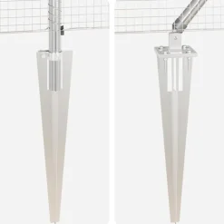 vidaXL Poste de Valla Plateado 50 x 0,8 m (malla de 19 x 19 mm) Acero Acero galvanizado Best