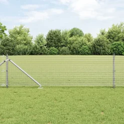 vidaXL Vallas De Jardín-Poste de Valla Plateado 10 x 0,4 m (malla de 12 x 12 mm) Acero