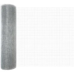 vidaXL Vallas De Jardín-Poste de Valla Plateado 10 x 0,4 m (malla de 12 x 12 mm) Acero