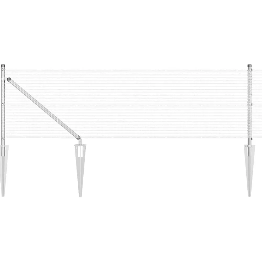 vidaXL Poste de Valla Plateado 50 x 0,5 m (malla de 12 x 12 mm) Acero Acero galvanizado Sale