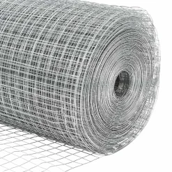 vidaXL Poste de Valla Plateado 50 x 0,5 m (malla de 12 x 12 mm) Acero Acero galvanizado Sale
