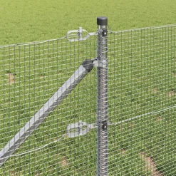 vidaXL Poste de Valla Plateado 50 x 0,5 m (malla de 12 x 12 mm) Acero Acero galvanizado Sale