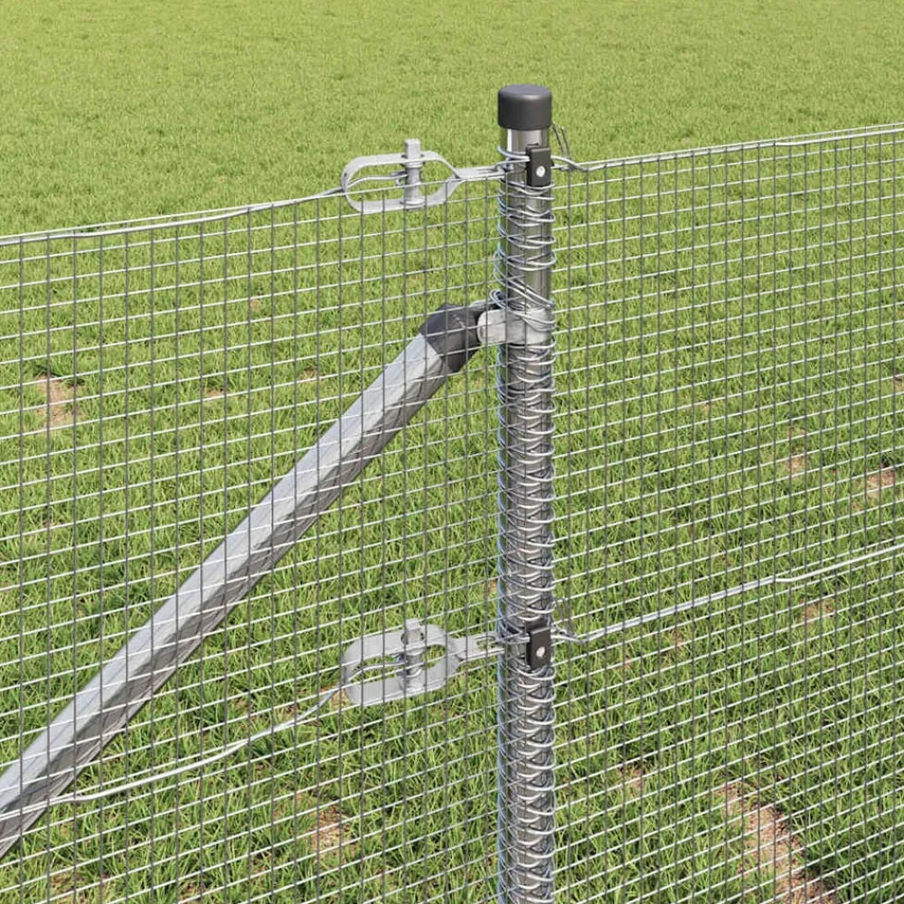 vidaXL Poste de Valla Plateado 50 x 0,5 m (malla de 12 x 12 mm) Acero Acero galvanizado Sale