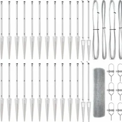 vidaXL Poste de Valla Plateado 50 x 0,5 m (malla de 12 x 12 mm) Acero Acero galvanizado Sale