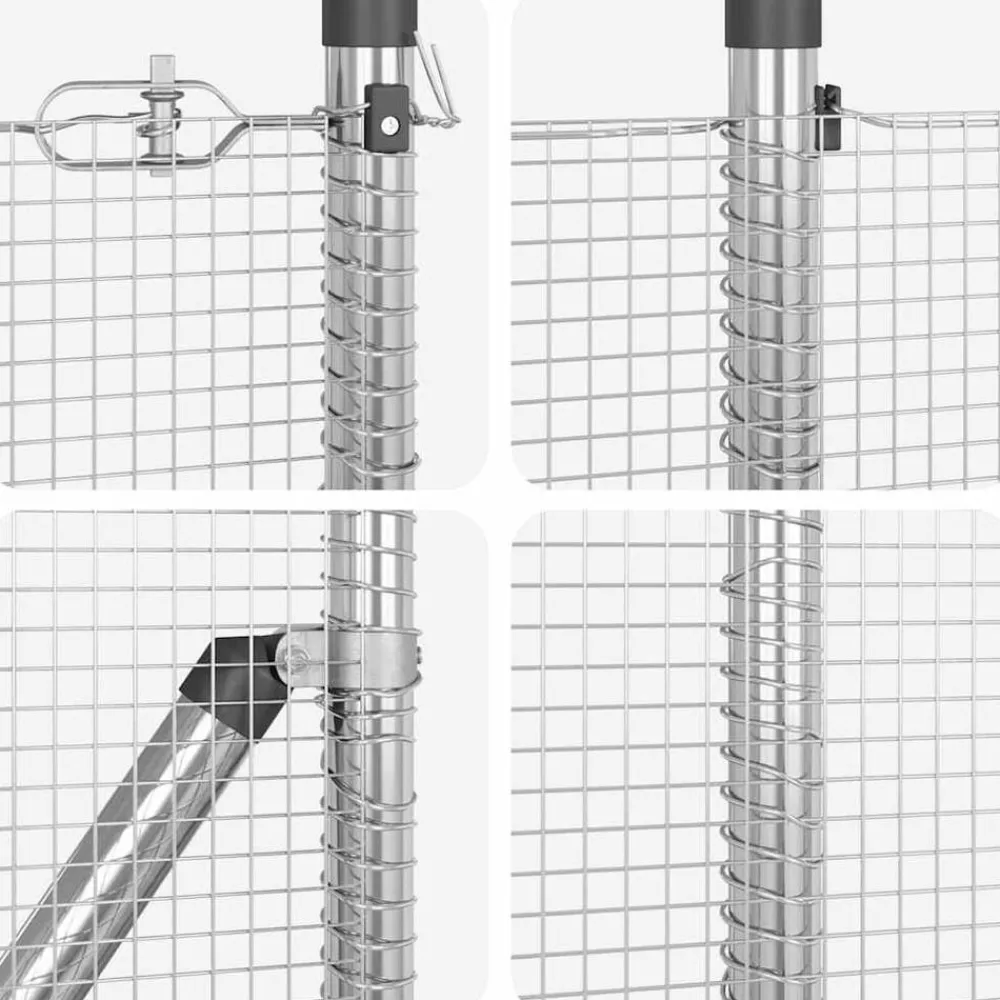 vidaXL Poste de Valla Plateado 50 x 0,5 m (malla de 12 x 12 mm) Acero Acero galvanizado Sale