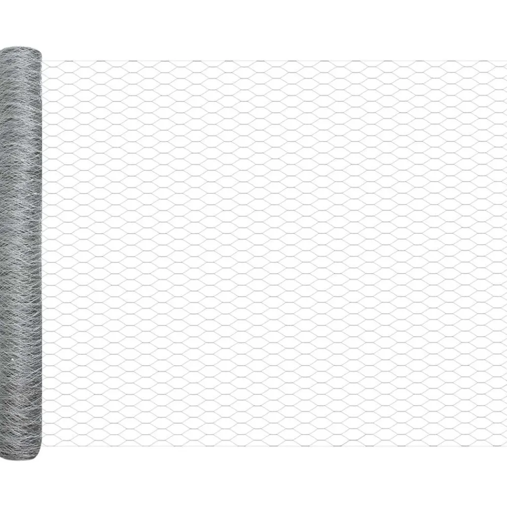 vidaXL Poste de Valla Plateado 10 x 1,2 m (malla de 50 mm) Acero Acero galvanizado Sale