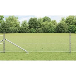 vidaXL Vallas De Jardín-Poste de Valla Plateado 10 x 0,4 m (malla de 13 mm) Acero