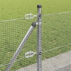 vidaXL Vallas De Jardín-Poste de Valla Plateado 10 x 0,4 m (malla de 12 x 12 mm) Acero