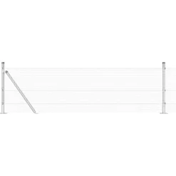 vidaXL Vallas De Jardín-Poste de Valla Plateado 10 x 0,4 m (malla de 12 x 12 mm) Acero