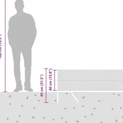 vidaXL Vallas De Jardín-Poste de Valla 10 x 0,4 m (malla de 13 mm) Acero y PVC
