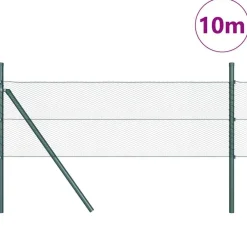vidaXL Vallas De Jardín-Poste de Valla 10 x 0,4 m (malla de 13 mm) Acero y PVC