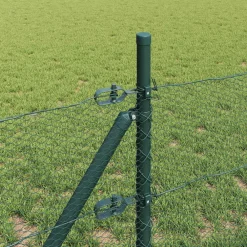 vidaXL Vallas De Jardín-Poste de Valla 10 x 0,4 m (malla de 13 mm) Acero y PVC
