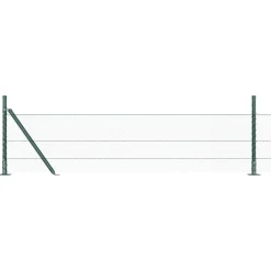 vidaXL Poste de Valla Verde 25 x 0,5 m (malla de 13 mm) Acero Verde bosque Outlet