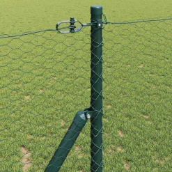 vidaXL Vallas De Jardín-Poste de Valla Verde 25 x 1 m (malla de 25 mm) Acero