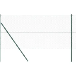 vidaXL Vallas De Jardín-Poste de Valla Verde 25 x 1 m (malla de 25 mm) Acero