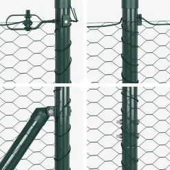 vidaXL Vallas De Jardín-Poste de Valla Verde 25 x 1 m (malla de 25 mm) Acero