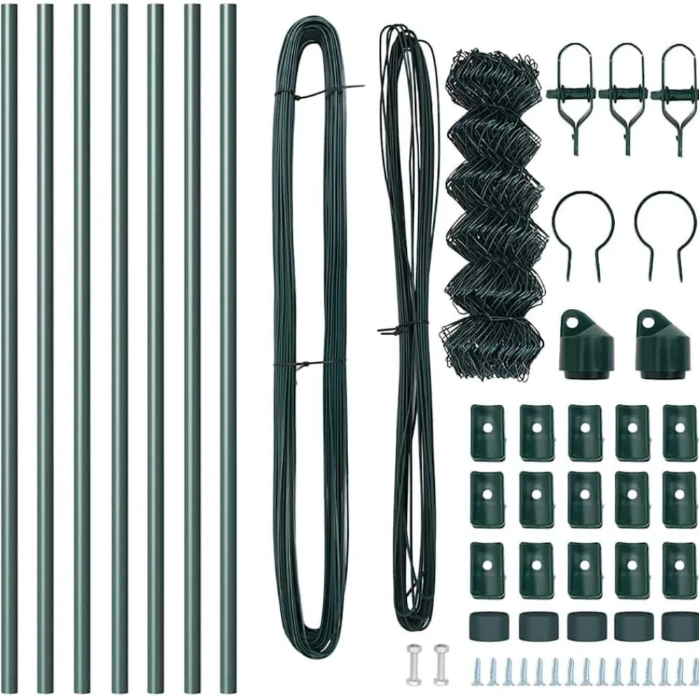 vidaXL Poste de Valla 10 x 0,4 m (malla de 40 x 40 mm) Verde Outlet