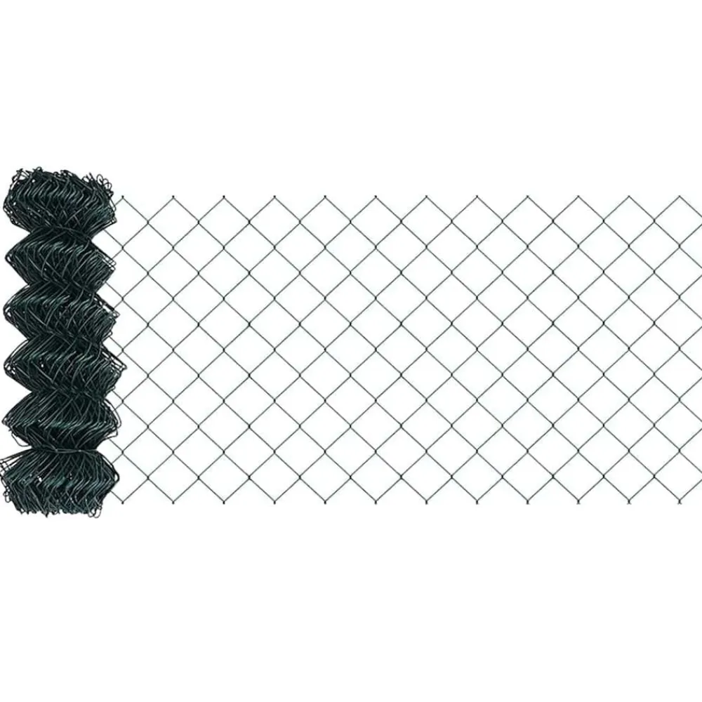 vidaXL Poste de Valla 10 x 0,4 m (malla de 40 x 40 mm) Verde Outlet
