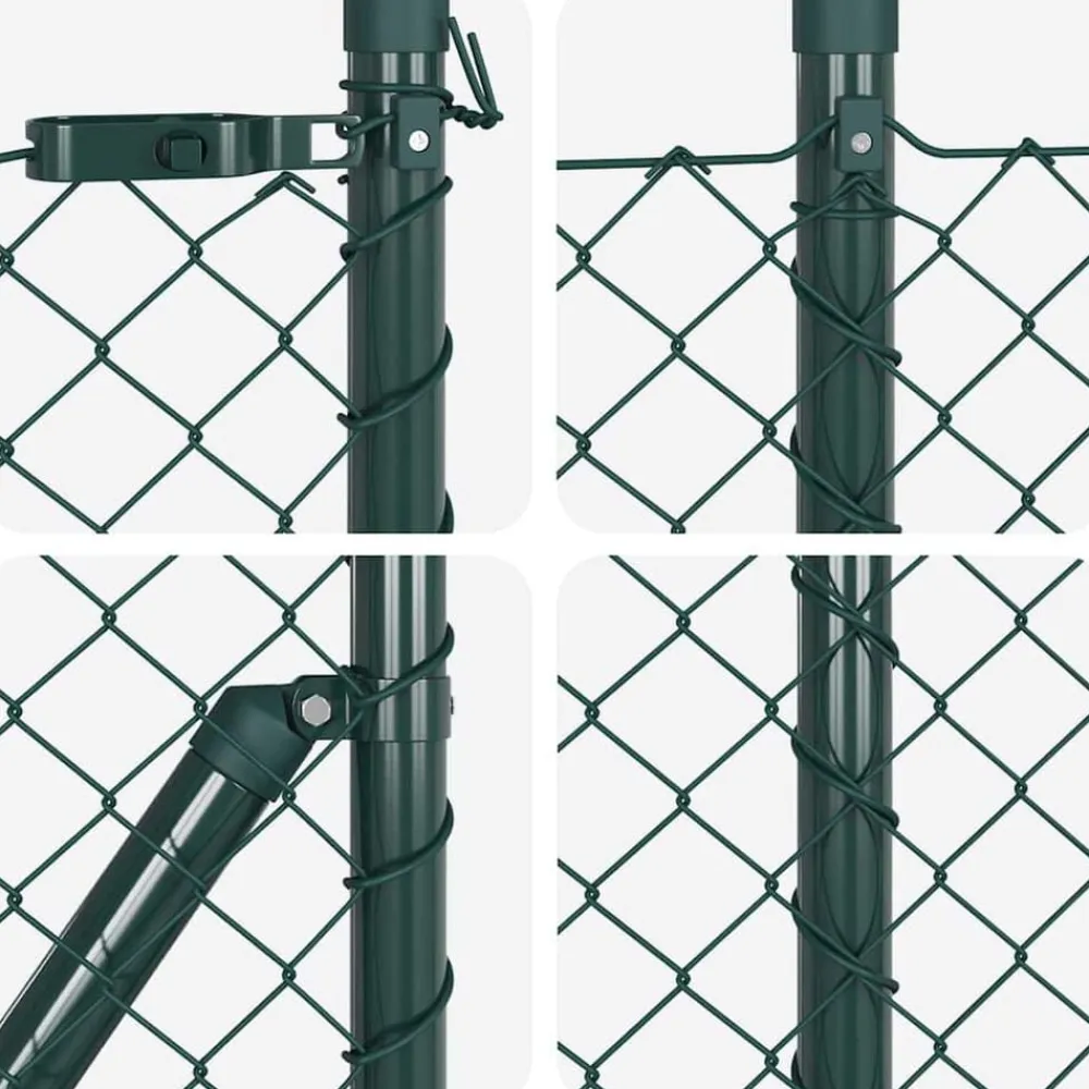 vidaXL Poste de Valla 10 x 0,4 m (malla de 40 x 40 mm) Verde Outlet