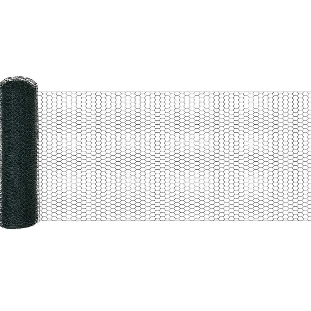vidaXL Vallas De Jardín-Poste de Valla 10 x 0,4 m (malla de 13 mm) Acero y PVC