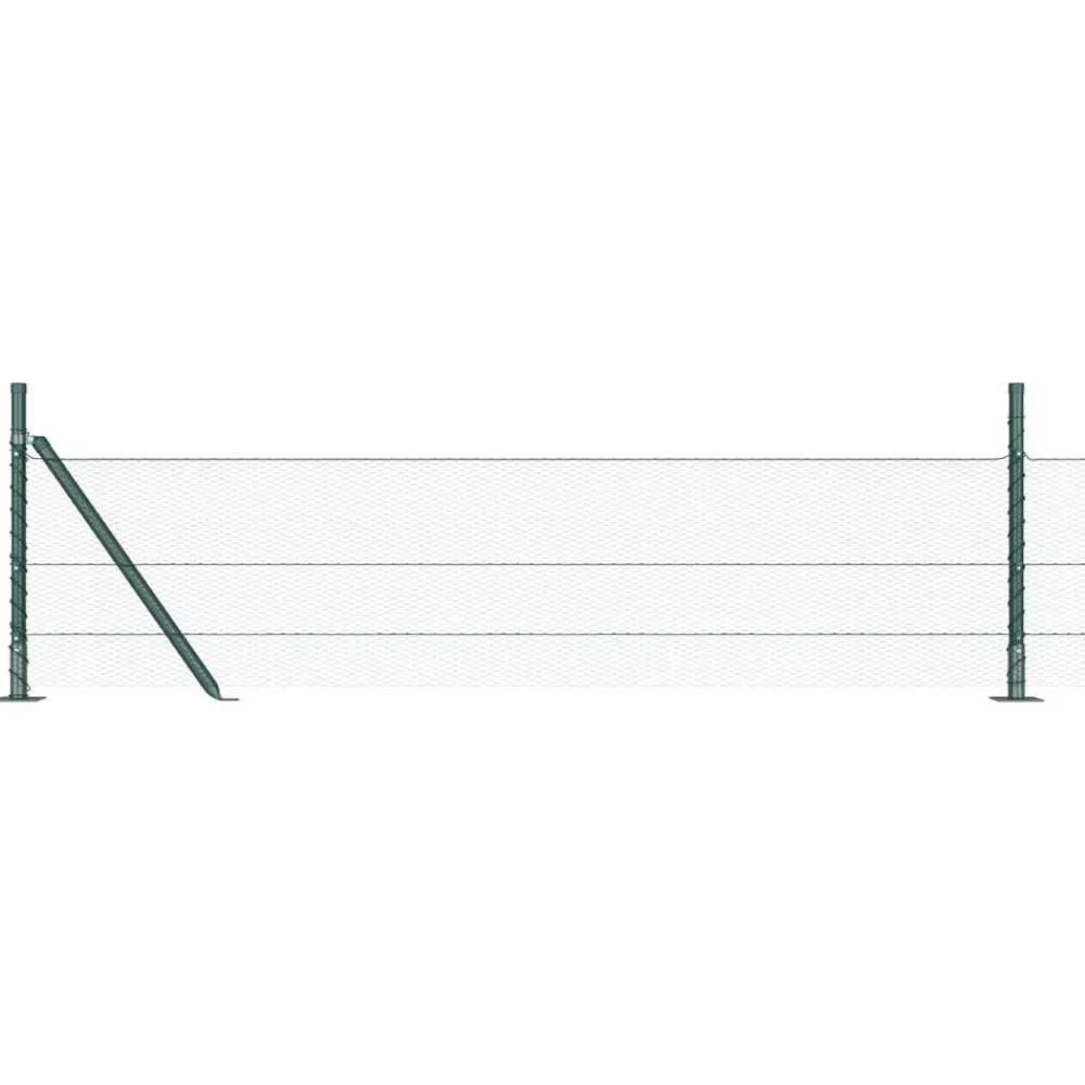 vidaXL Vallas De Jardín-Poste de Valla 10 x 0,4 m (malla de 13 mm) Acero y PVC