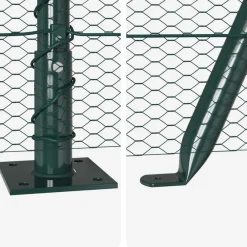 vidaXL Vallas De Jardín-Poste de Valla 10 x 0,4 m (malla de 13 mm) Acero y PVC