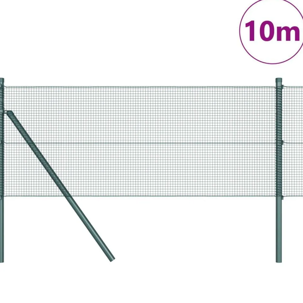 vidaXL Vallas De Jardín-Poste de Valla 10 x 0,4 m (malla de 12 x 12 mm)