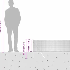 vidaXL Vallas De Jardín-Poste de Valla 25 x 0,4 m (malla de 19 x 19 mm)