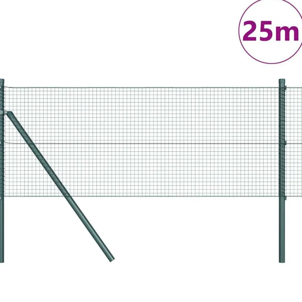 vidaXL Vallas De Jardín-Poste de Valla 25 x 0,4 m (malla de 19 x 19 mm)