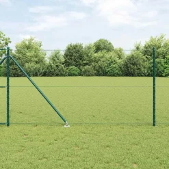 vidaXL Vallas De Jardín-Poste de Valla Verde 25 x 1 m (malla de 25 mm) Acero