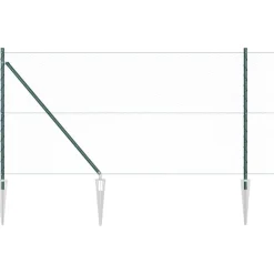 vidaXL Vallas De Jardín-Poste de Valla Verde 25 x 1 m (malla de 25 mm) Acero
