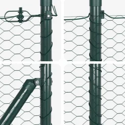 vidaXL Vallas De Jardín-Poste de Valla Verde 25 x 1 m (malla de 25 mm) Acero