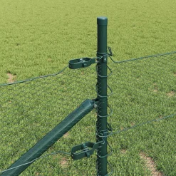 vidaXL Poste de Valla Verde 25 x 0,5 m (malla de 13 mm) Acero Verde bosque Sale