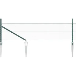 vidaXL Poste de Valla Verde 25 x 0,5 m (malla de 13 mm) Acero Verde bosque Sale