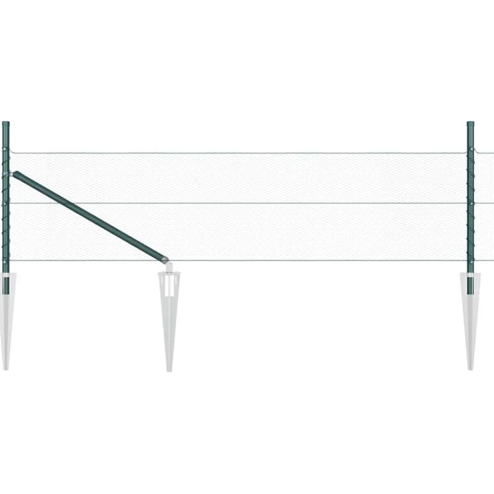 vidaXL Poste de Valla Verde 25 x 0,5 m (malla de 13 mm) Acero Verde bosque Sale