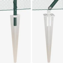 vidaXL Poste de Valla Verde 25 x 0,5 m (malla de 13 mm) Acero Verde bosque Sale