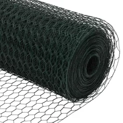 vidaXL Poste de Valla Verde 25 x 1 m (malla de 25 mm) Acero Verde oscuro Sale