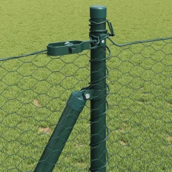 vidaXL Poste de Valla Verde 25 x 1 m (malla de 25 mm) Acero Verde oscuro Sale