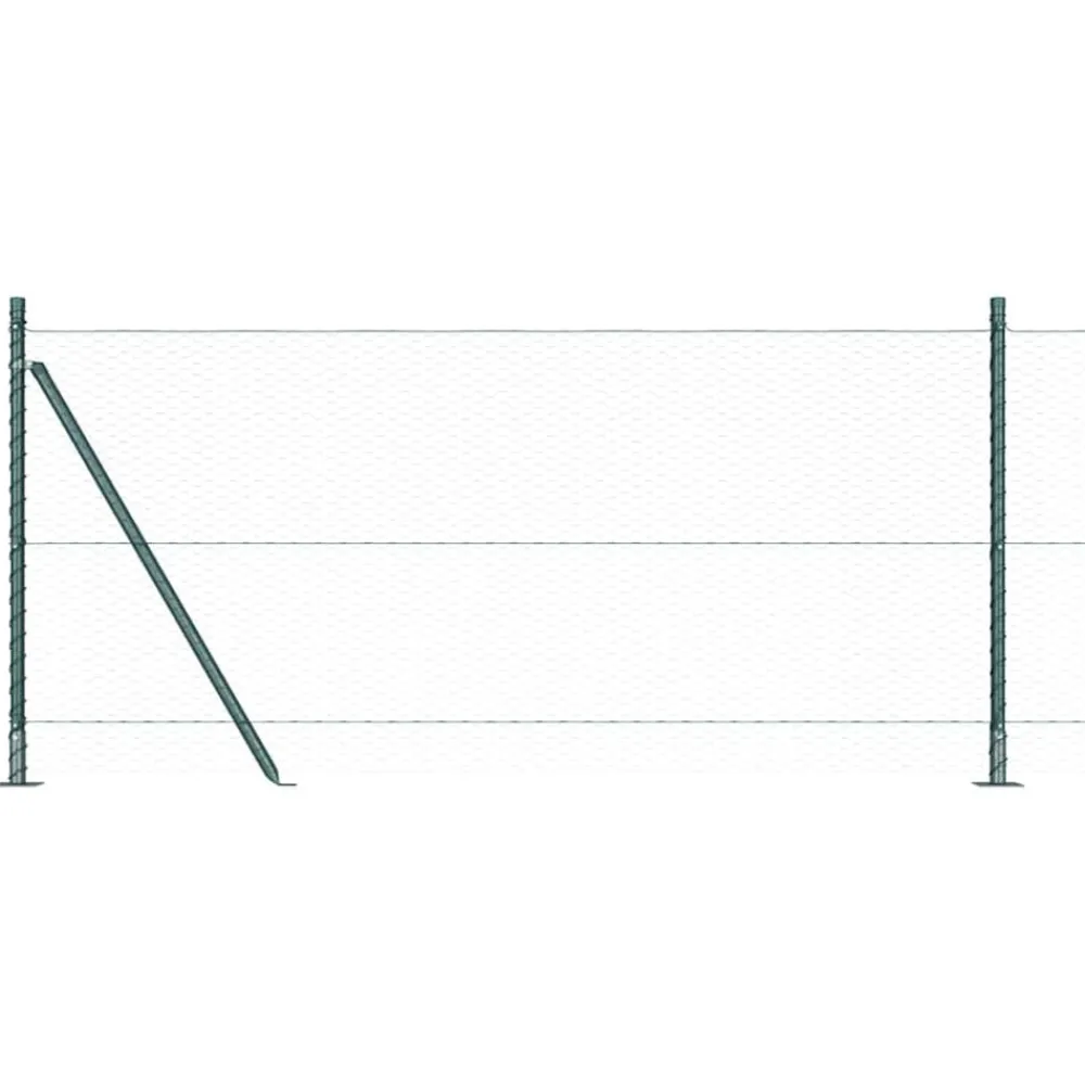 vidaXL Poste de Valla Verde 25 x 1 m (malla de 25 mm) Acero Verde oscuro Sale