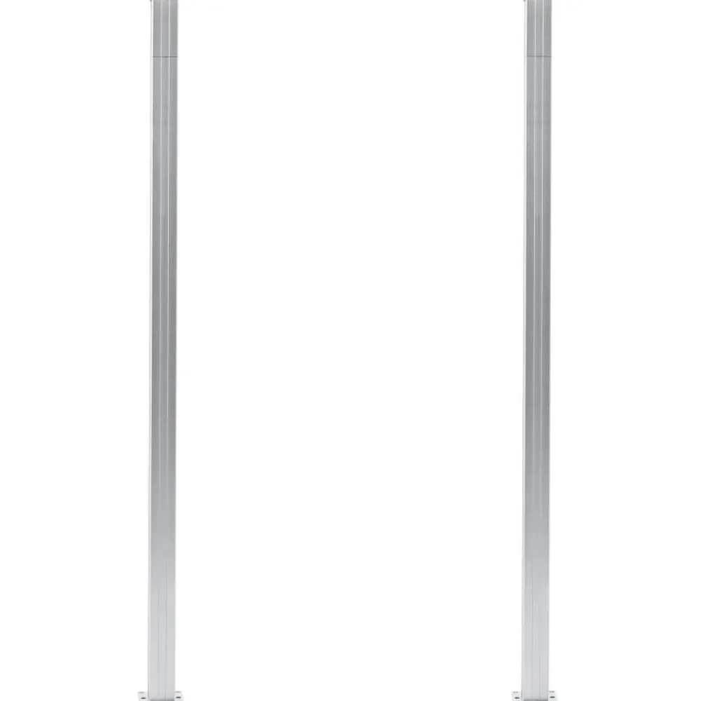 vidaXL Postes de valla 2 unidades aluminio 185 cm Plateado Hot
