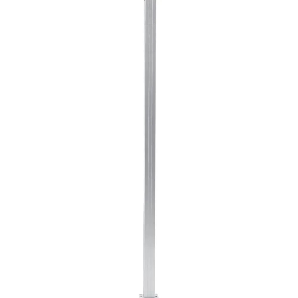 vidaXL Postes de valla 2 unidades aluminio 185 cm Plateado Hot
