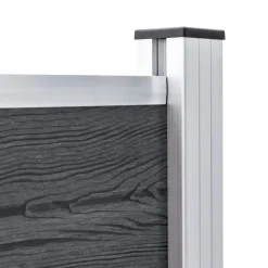 vidaXL Postes de valla 2 unidades aluminio 185 cm Plateado Hot