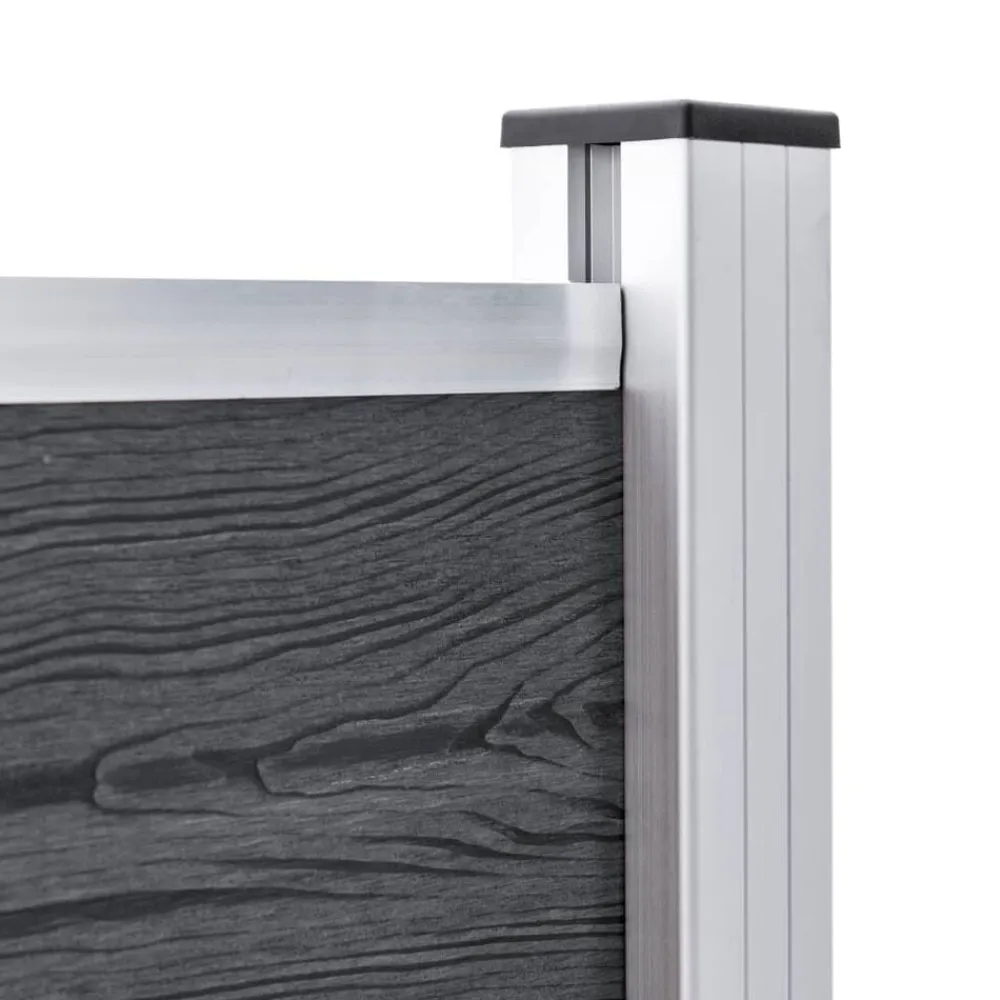 vidaXL Postes de valla 2 unidades aluminio 185 cm Plateado Hot