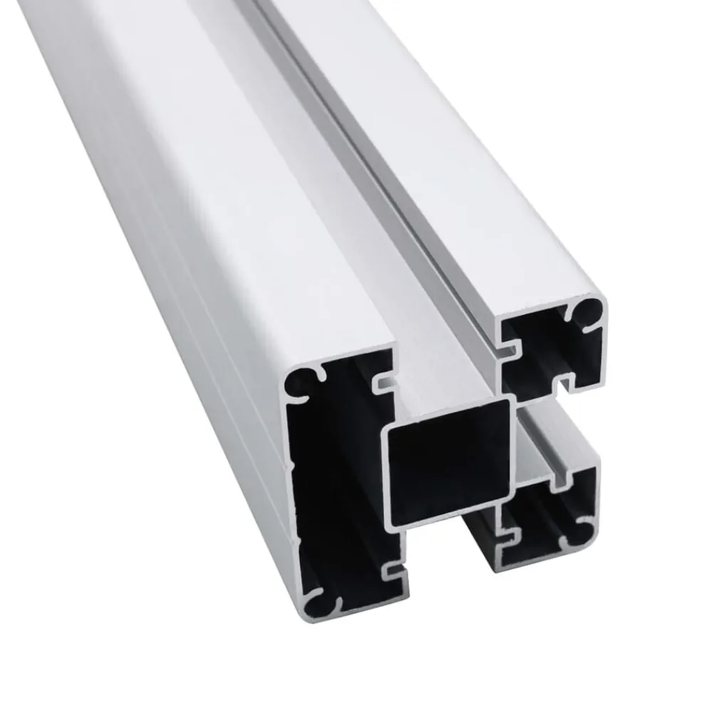 vidaXL Postes de valla 2 unidades aluminio 185 cm Plateado Hot